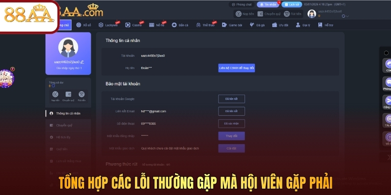 Tổng hợp các lỗi thường gặp mà hội viên gặp phải 